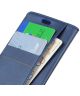 Samsung Galaxy A9 (2018) Lederen Wallet Stand Hoesje Blauw