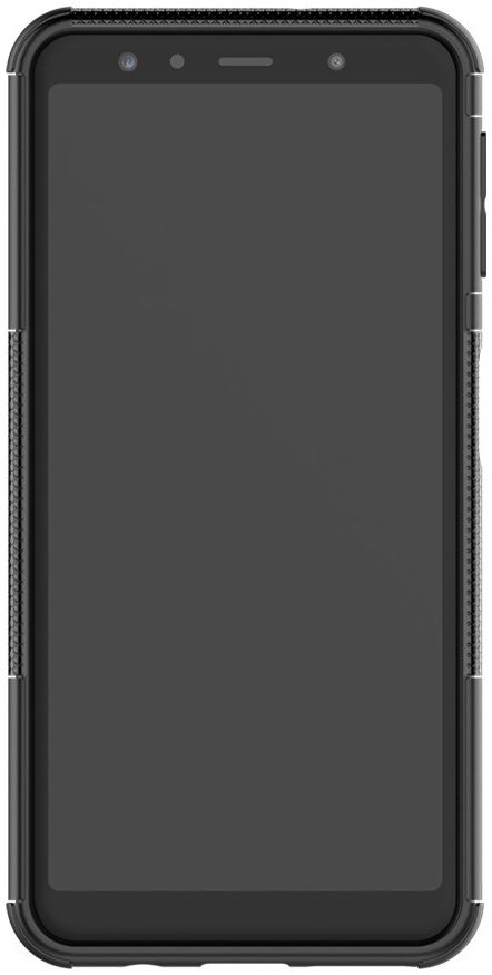 Samsung Galaxy A7 (2018) Robuust Hybride Hoesje Zwart afbeelding 6