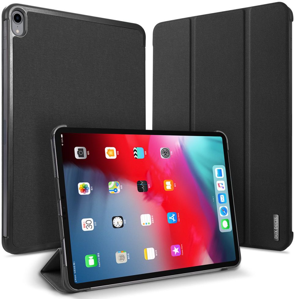 Dux Ducis Apple iPad Pro 12.9-inch (2018) Tri-fold Hoes Zwart afbeelding 1