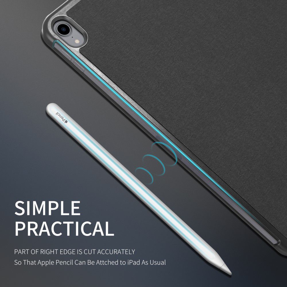 Dux Ducis Apple iPad Pro 12.9-inch (2018) Tri-fold Hoes Zwart afbeelding 4