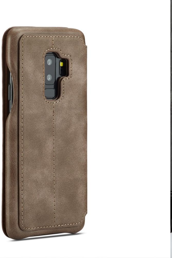 Samsung Galaxy S9 Plus Retro Bookcase Hoesje met Kaarthouder Coffee afbeelding 5