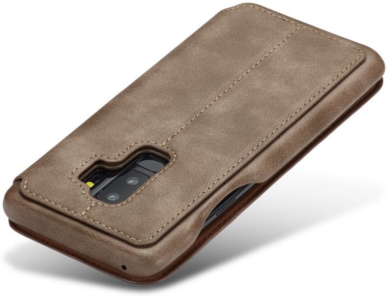 Samsung Galaxy S9 Plus Retro Bookcase Hoesje met Kaarthouder Coffee afbeelding 8