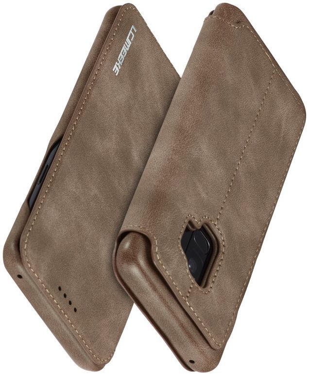 Samsung Galaxy S9 Retro Lederen Bookcase Hoesje met Kaarthouder Coffee afbeelding 3