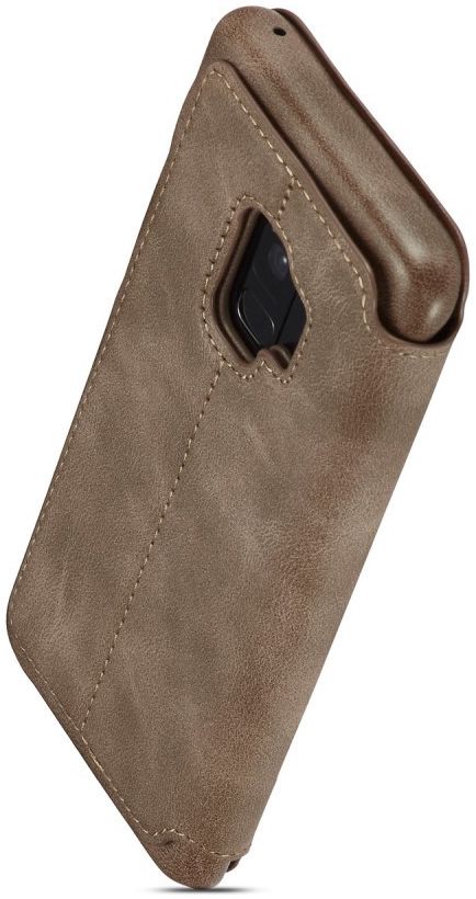 Samsung Galaxy S9 Retro Lederen Bookcase Hoesje met Kaarthouder Coffee afbeelding 8