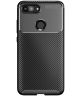 Xiaomi Mi 8 Lite Siliconen Carbon Hoesje Zwart