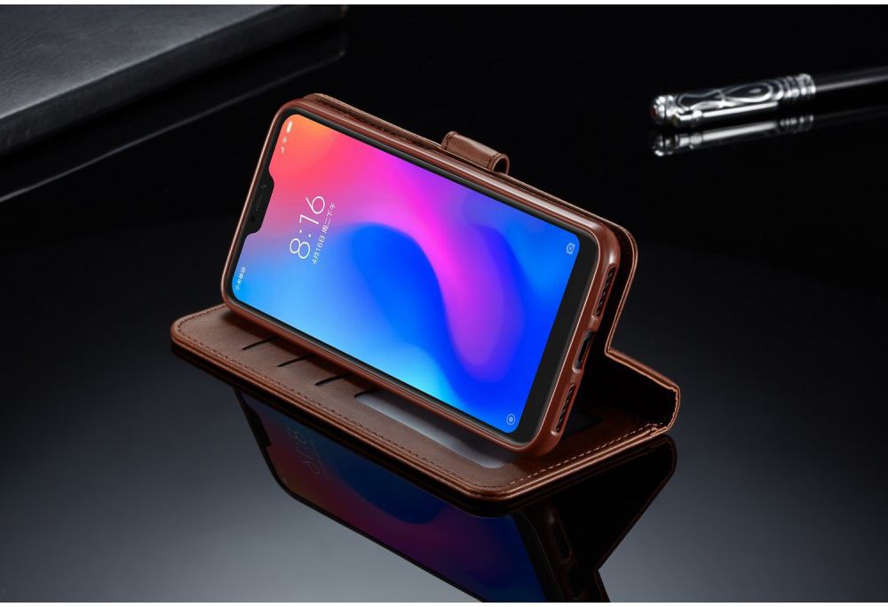 Xiaomi Mi A2 Lite Hoesje Wallet Book Case Kunst Leer Bruin afbeelding 14