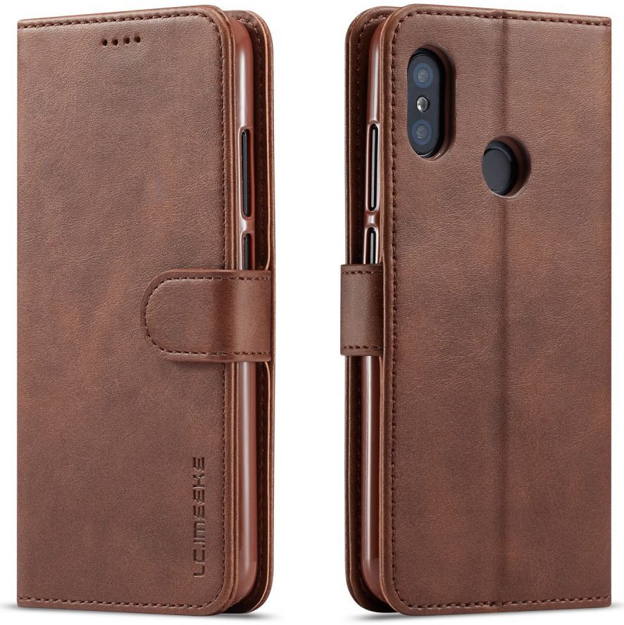 Xiaomi Mi A2 Lite Hoesje Wallet Book Case Kunst Leer Bruin afbeelding 9