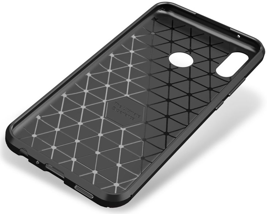 Huawei Y9 (2019) Siliconen Carbon Hoesje Zwart afbeelding 10