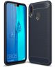 Huawei Y9 (2019) Geborsteld TPU Hoesje Blauw