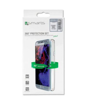4smarts Tempered Glass + TPU Hoesje Nokia 7.1 Transparant Hoesjes