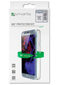 4smarts Tempered Glass + TPU Hoesje Nokia 7.1 Transparant afbeelding 1