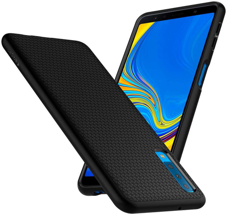 Spigen Liquid Air Samsung Galaxy A7 (2018) Matte Black afbeelding 3
