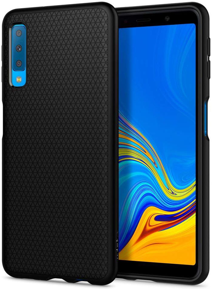 Spigen Liquid Air Samsung Galaxy A7 (2018) Matte Black afbeelding 4