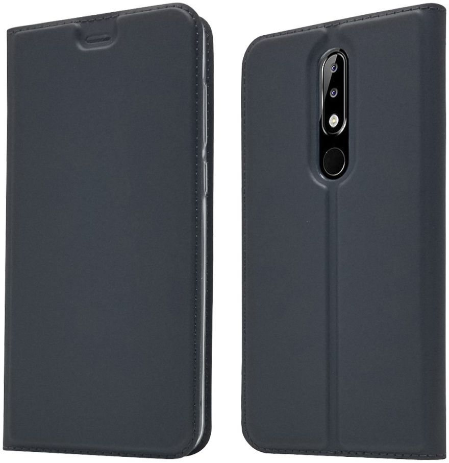 Nokia 5.1 Plus Hoesje met Kaarthouder Zwart afbeelding 7