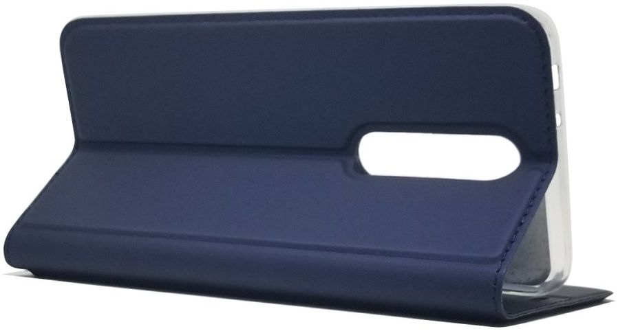 Nokia 5.1 Plus Hoesje met Kaarthouder Blauw afbeelding 3