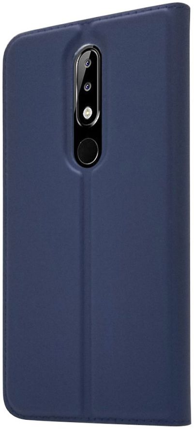 Nokia 5.1 Plus Hoesje met Kaarthouder Blauw afbeelding 5