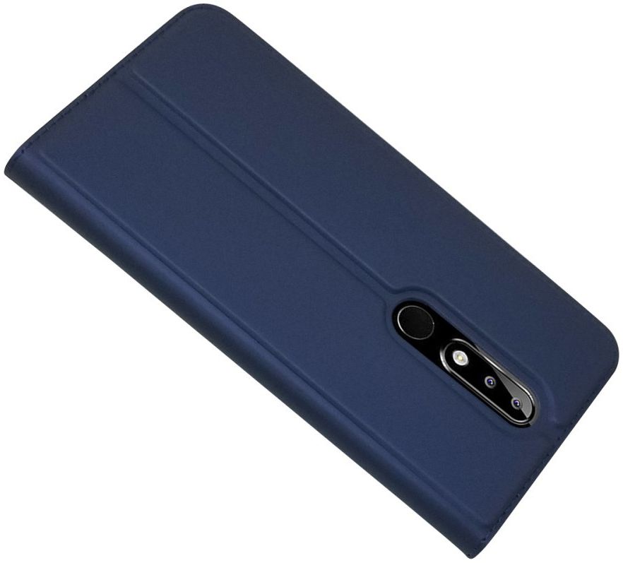 Nokia 5.1 Plus Hoesje met Kaarthouder Blauw afbeelding 8