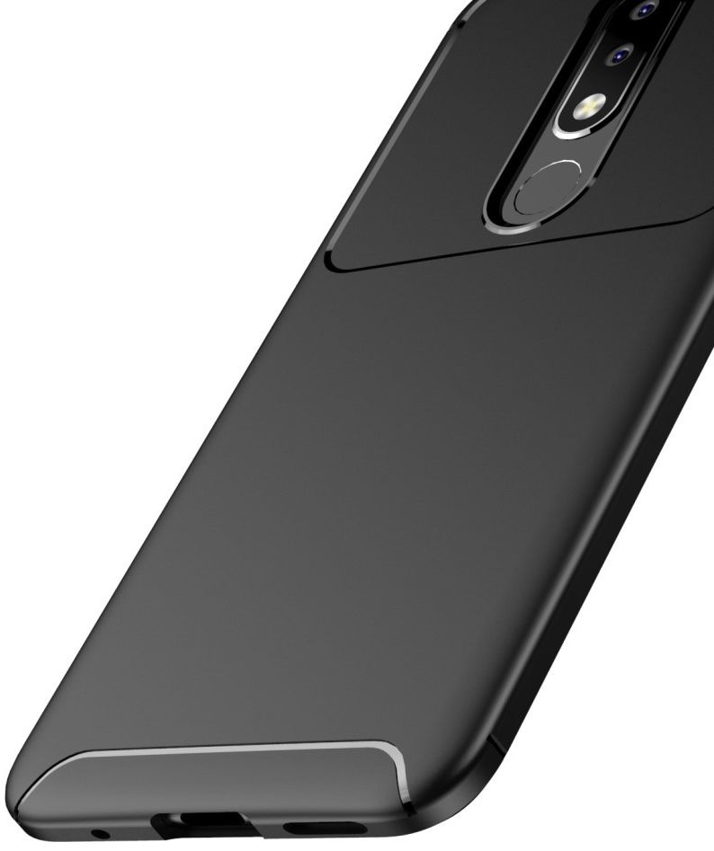 Nokia 5.1 Plus Siliconen Carbon Hoesje Zwart afbeelding 10
