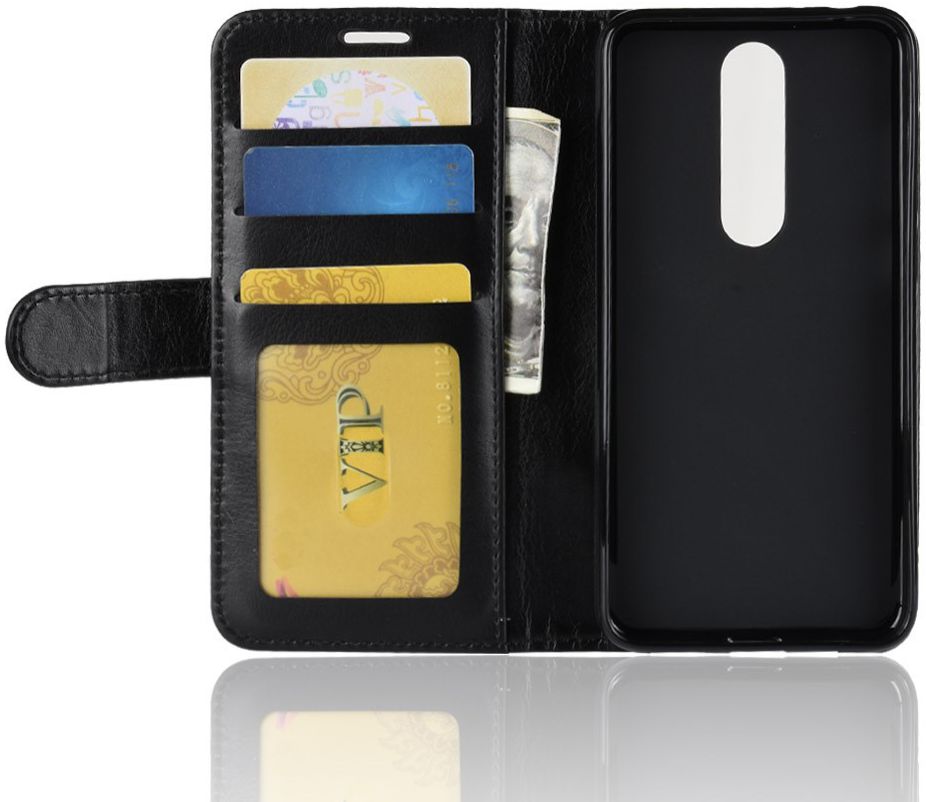 Nokia 5.1 Plus Portemonnee Hoesje Zwart afbeelding 6