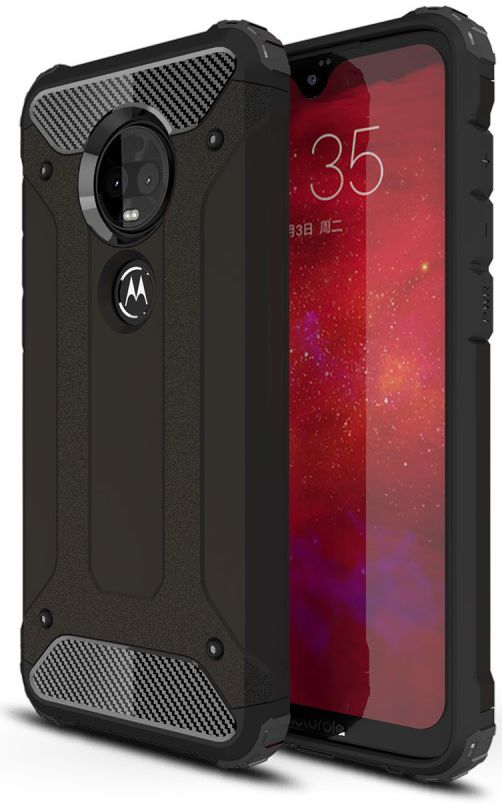 Motorola Moto G7 Hybride Hoesje Zwart afbeelding 1