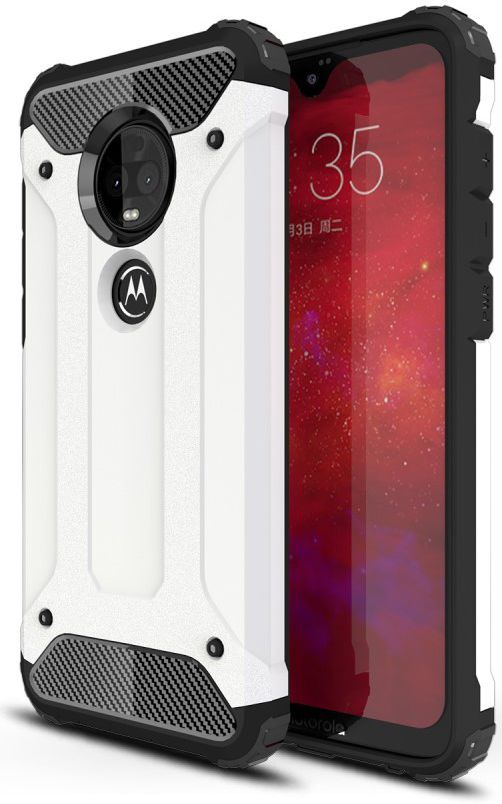 Motorola Moto G7 Hybride Hoesje Wit afbeelding 1