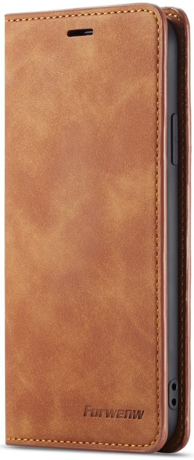 Apple iPhone X / XS Lederen Wallet Stand Hoesje Bruin afbeelding 4