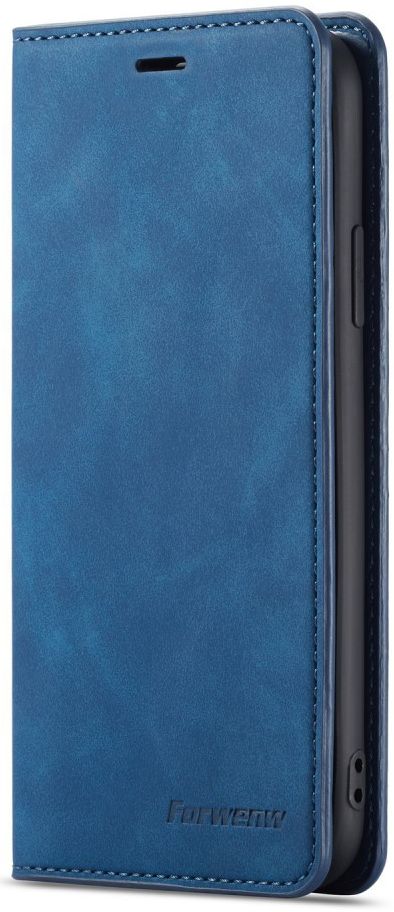 Apple iPhone X / XS Lederen Wallet Stand Hoesje Blauw afbeelding 4
