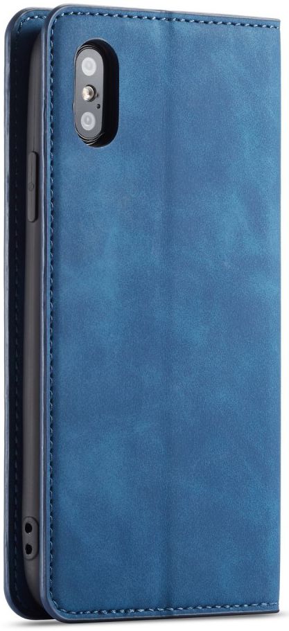 Apple iPhone X / XS Lederen Wallet Stand Hoesje Blauw afbeelding 5