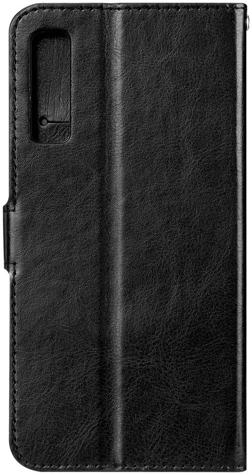 Samsung Galaxy A7 (2018) Kunst lederen Portemonnee Hoesje Zwart afbeelding 3