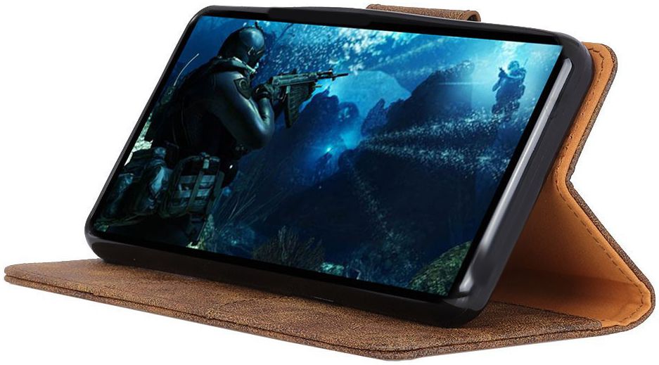 Huawei Mate 20 Pro Split Lederen Portemonnee Hoesje Coffee afbeelding 4