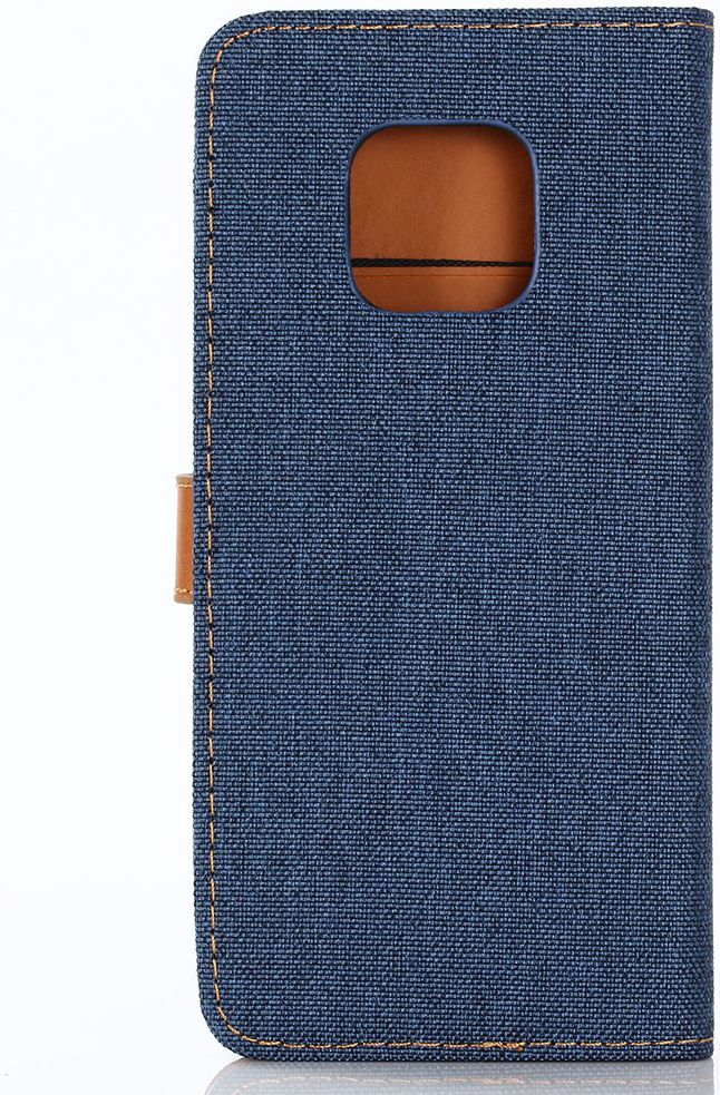 Huawei Mate 20 Pro Jeans Portemonnee Hoesje Donker Blauw afbeelding 4