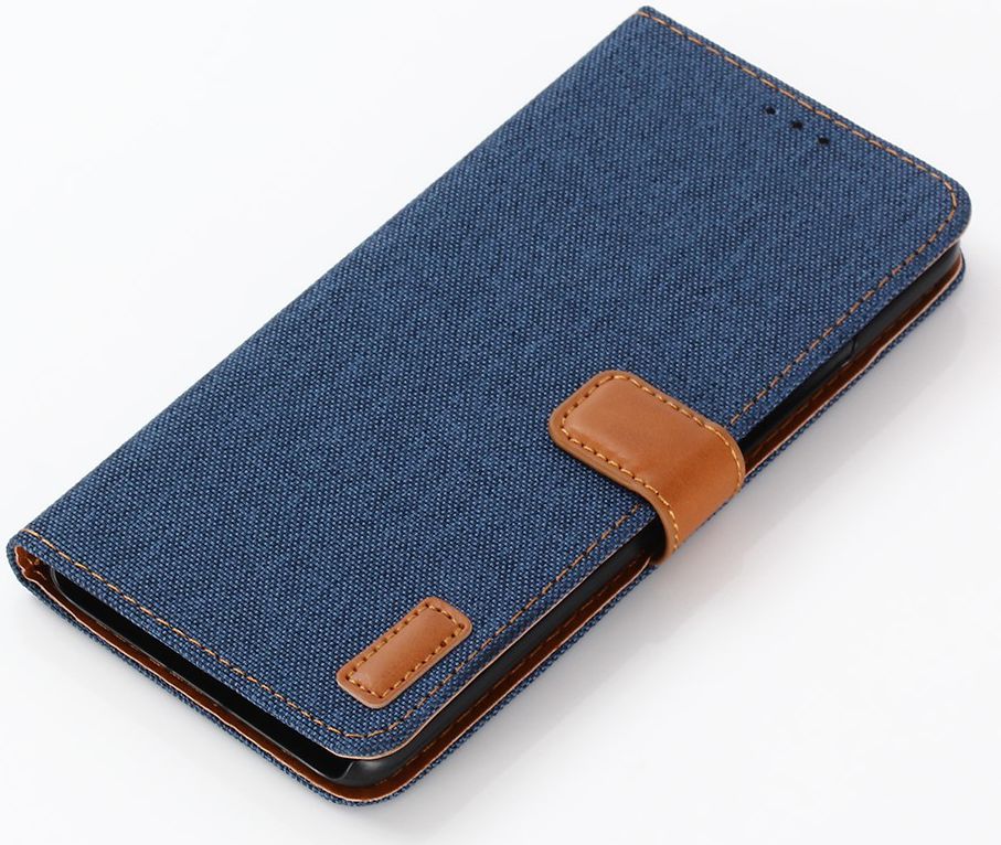 Huawei Mate 20 Pro Jeans Portemonnee Hoesje Donker Blauw afbeelding 5