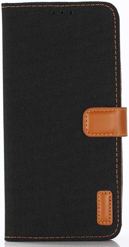 Huawei Mate 20 Pro Jeans Portemonnee Hoesje Zwart afbeelding 1