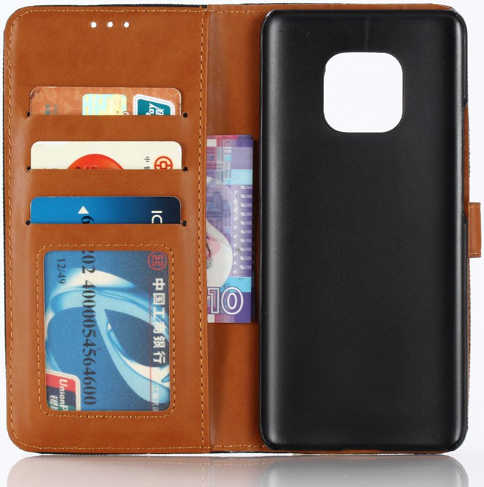Huawei Mate 20 Pro Jeans Portemonnee Hoesje Zwart afbeelding 2