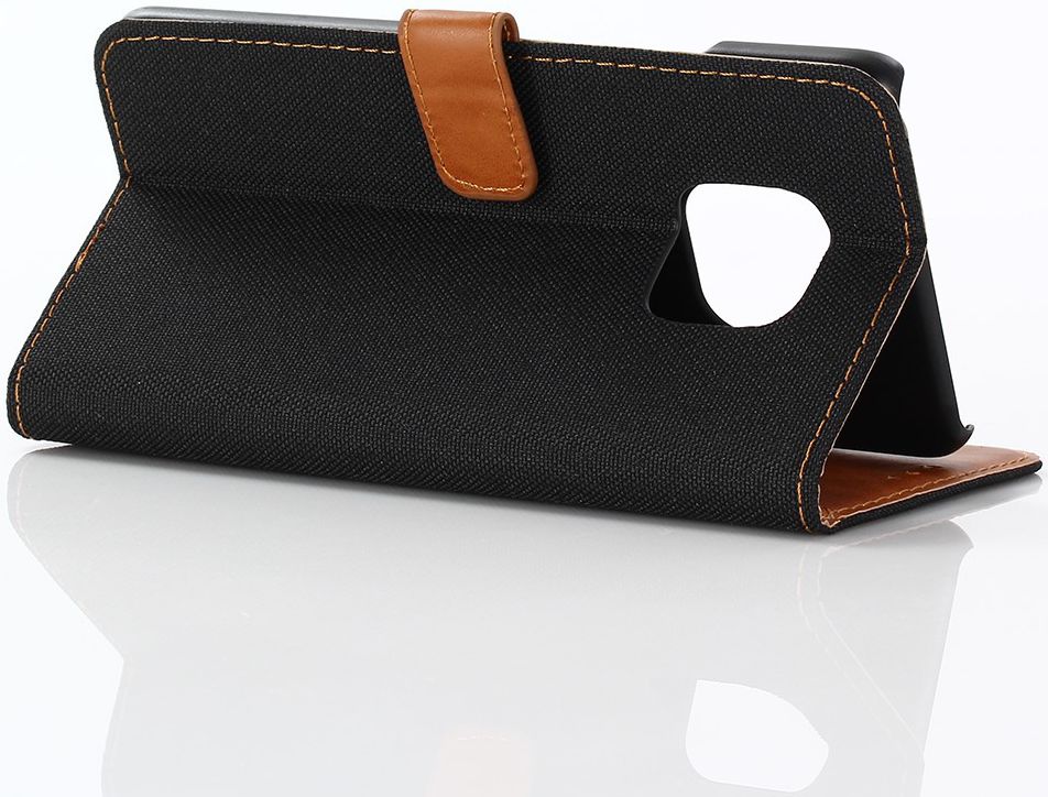 Huawei Mate 20 Pro Jeans Portemonnee Hoesje Zwart afbeelding 3
