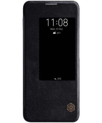 Nillkin Qin Series Window View Flip Hoesje Huawei Mate 20 Pro Zwart Hoesjes