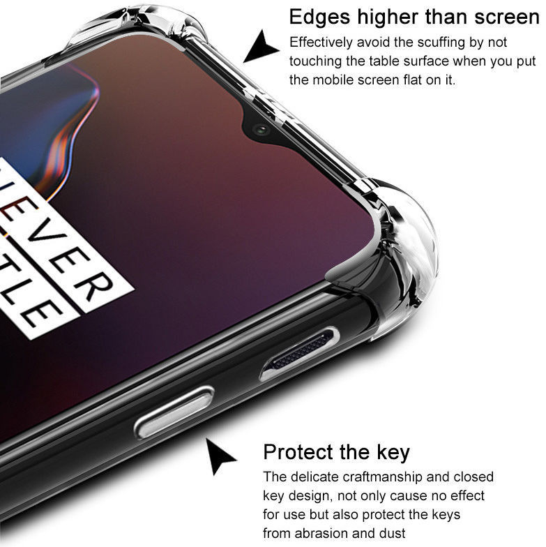 IMAK OnePlus 6T Hoesje Flexibel TPU met Screenprotector Matte Zwart afbeelding 7