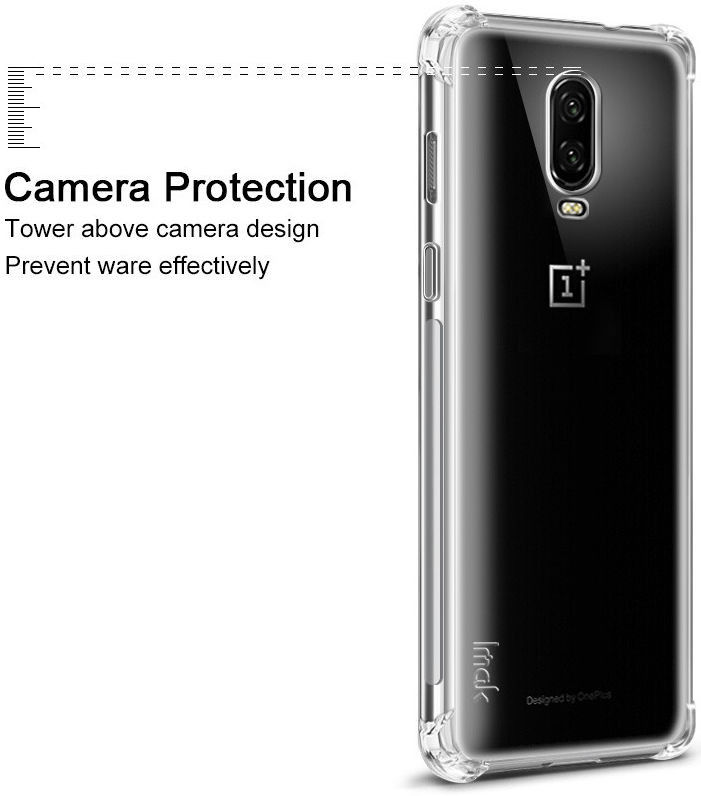 IMAK OnePlus 6T Hoesje Flexibel TPU met Screenprotector Matte Zwart afbeelding 9