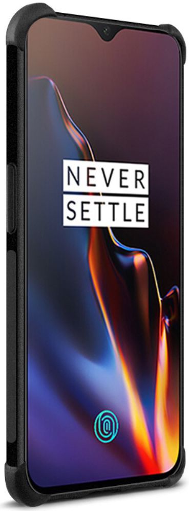 IMAK OnePlus 6T Hoesje Flexibel TPU met Screenprotector Matte Zwart afbeelding 5