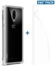 IMAK OnePlus 6T Hoesje Flexibel TPU met Screenprotector Transparant