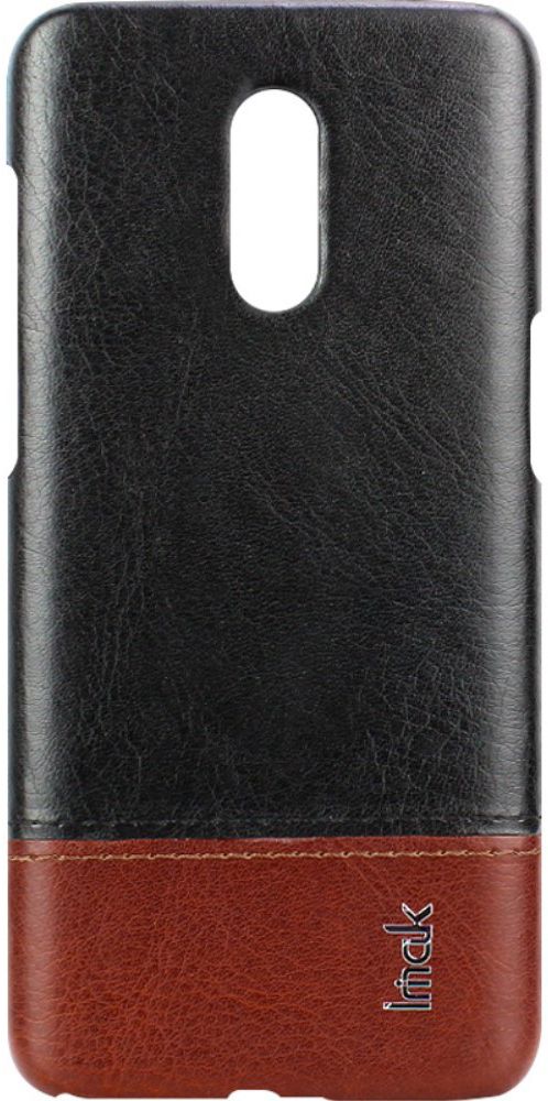 OnePlus 6T Back Cover met Lederen Coating Zwart / Bruin afbeelding 5