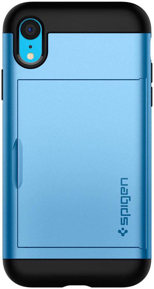 Spigen Slim Armor Card Holder Case Apple iPhone XR Hoesje Blauw afbeelding 6
