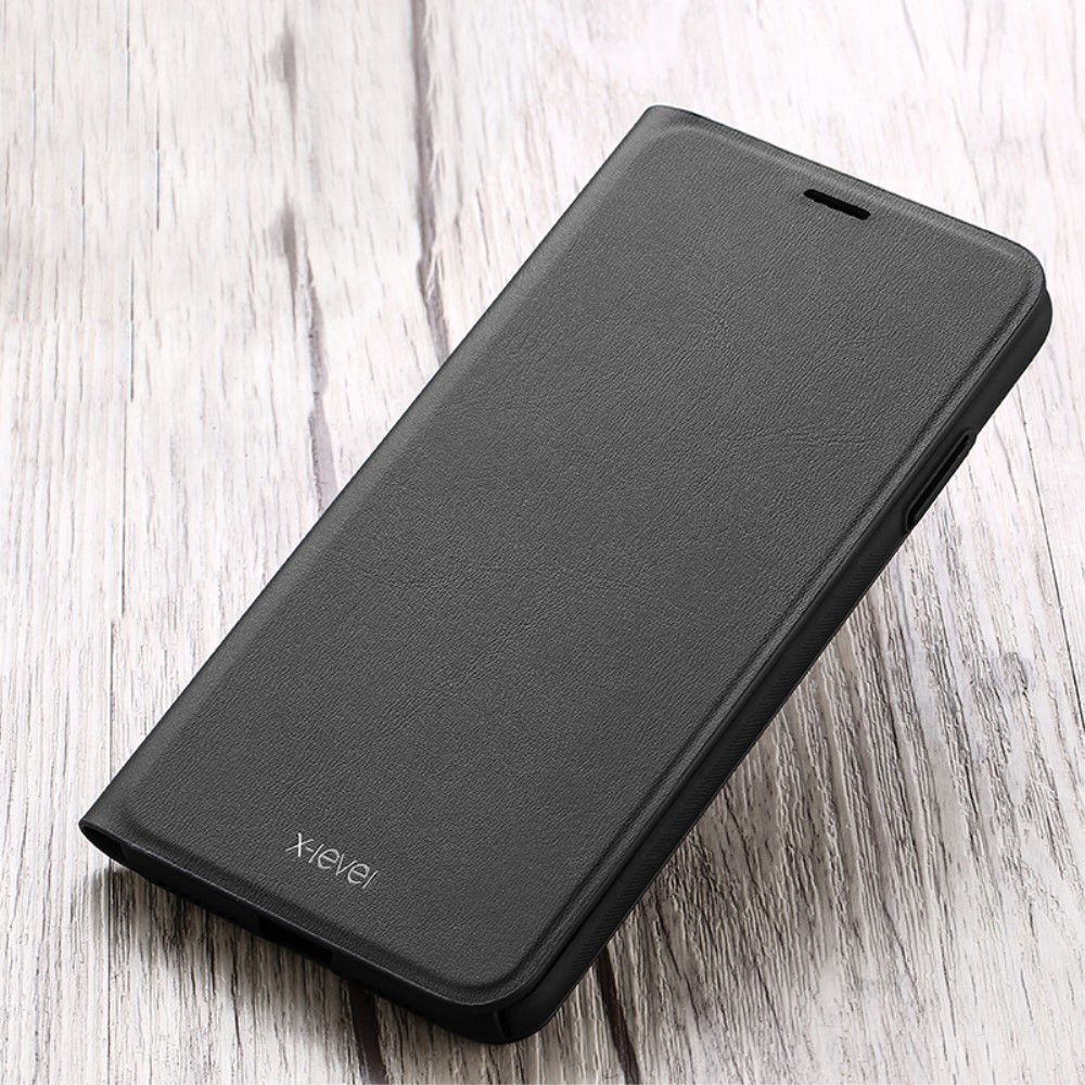 X-Level Flip Hoesje met Kaarthouder Apple iPhone 8 Plus Zwart afbeelding 1