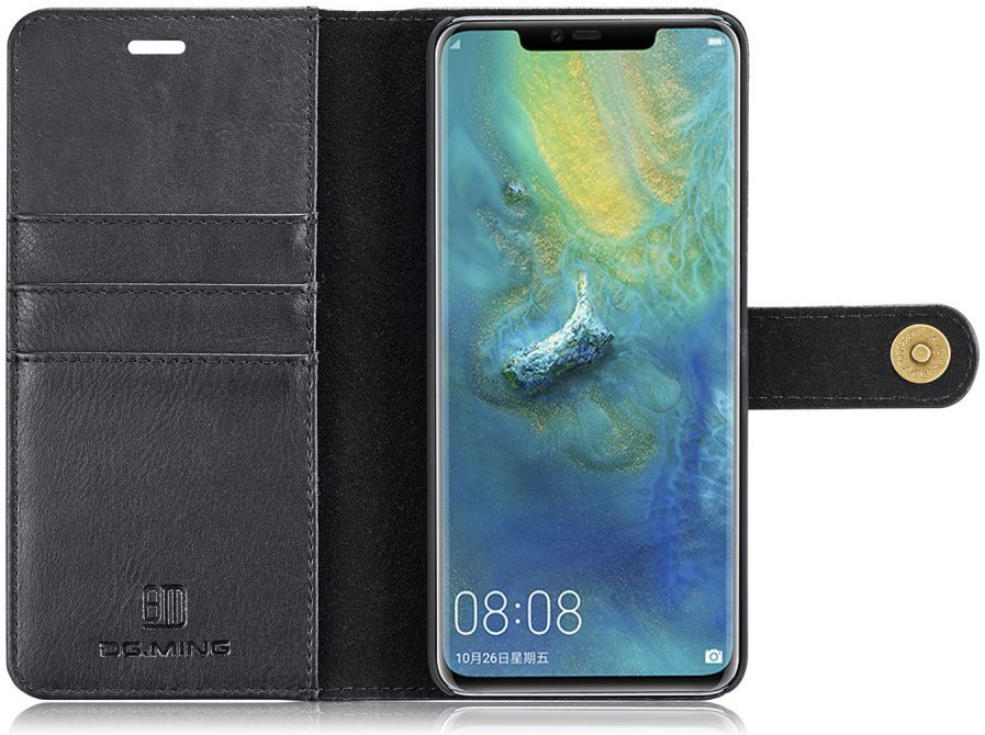 Huawei Mate 20 Pro Echt Leren 2-in-1 Portemonnee Hoesje Zwart afbeelding 13