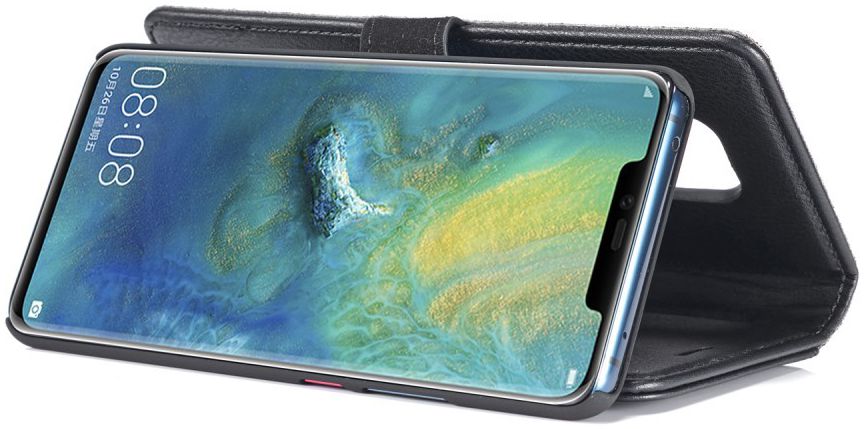 Huawei Mate 20 Pro Echt Leren 2-in-1 Portemonnee Hoesje Zwart afbeelding 9