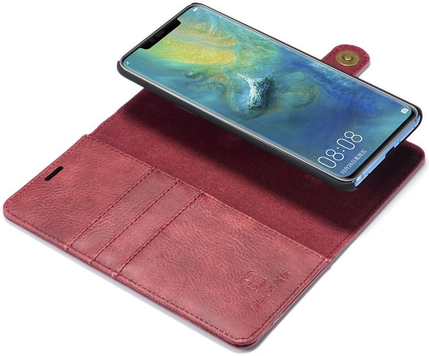 Huawei Mate 20 Pro Echt Leren 2-in-1 Portemonnee Hoesje Rood afbeelding 2