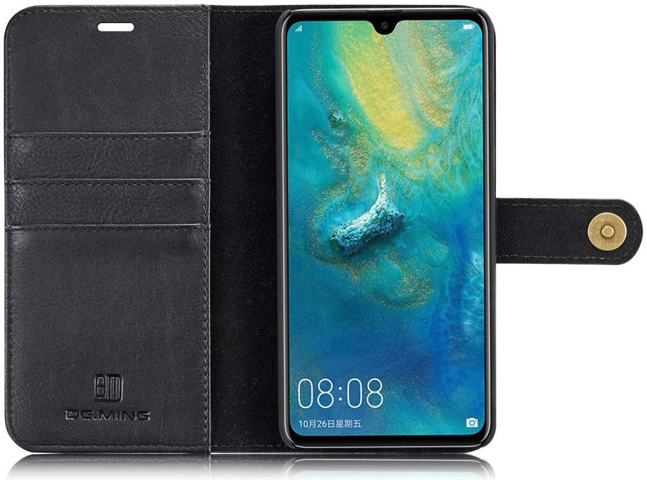 Huawei Mate 20 Echt Leren 2-in-1 Portemonnee Hoesje Zwart afbeelding 7