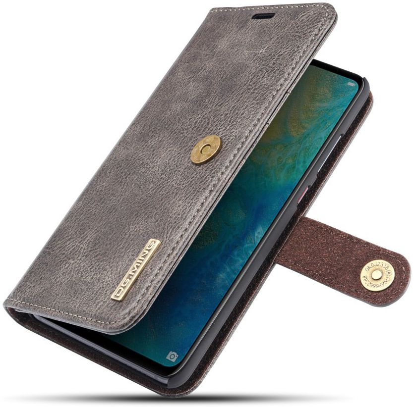 Huawei Mate 20 Echt Leren 2-in-1 Portemonnee Hoesje Grijs afbeelding 6