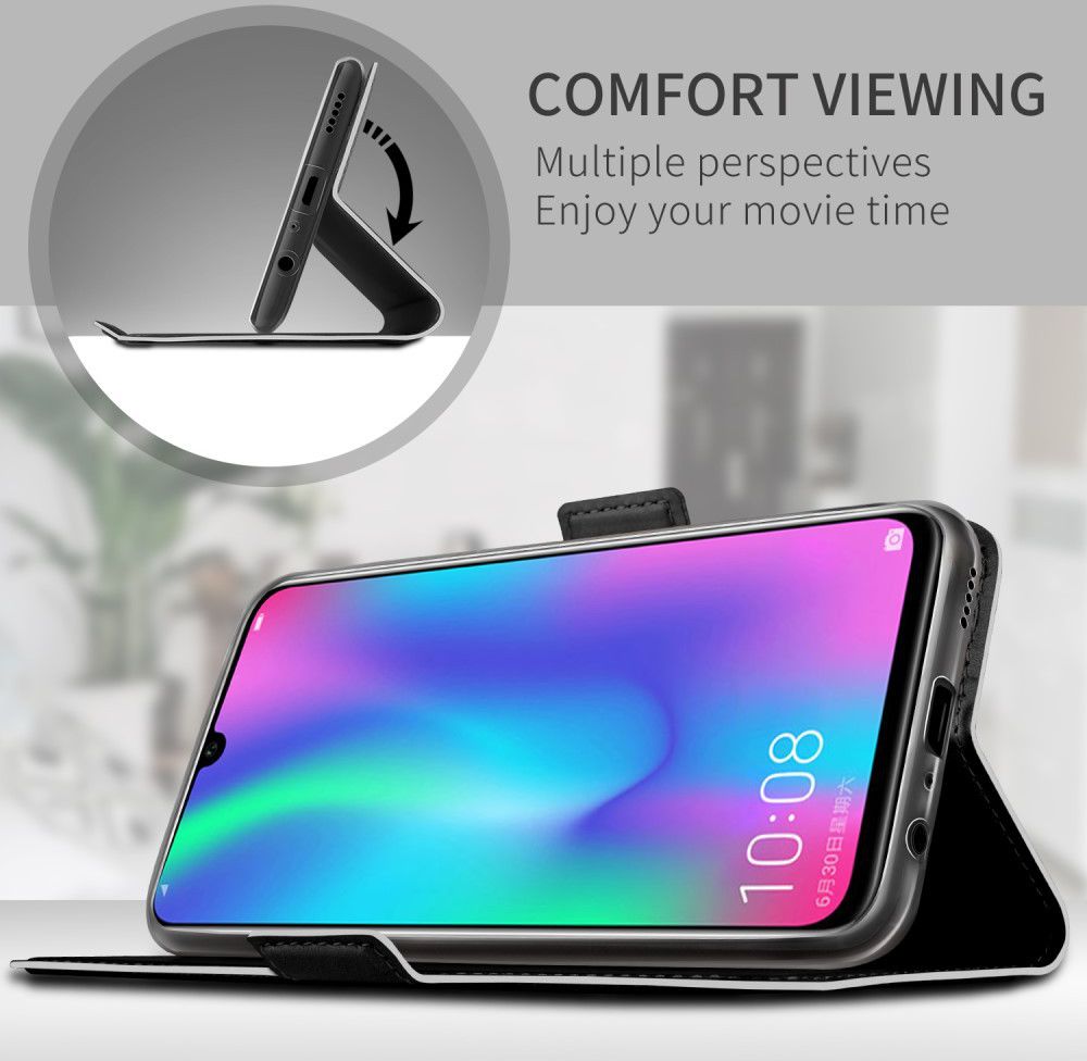 Huawei P Smart (2019) Luxe Portemonnee Hoesje Zwart afbeelding 5