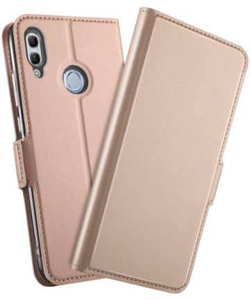 Huawei P Smart (2019) Luxe Portemonnee Hoesje Roze Goud Hoesjes